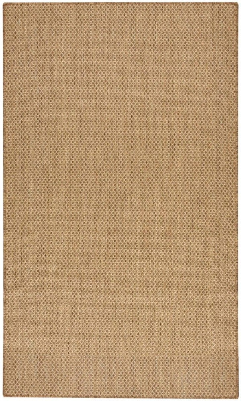 Courtyard Jute Cou01 Polypropylene & Polyester Contemporary Area Rug - 4 Ft X Square - Jute