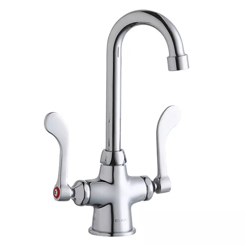 Chrome Deck Mount Kitchen Faucet