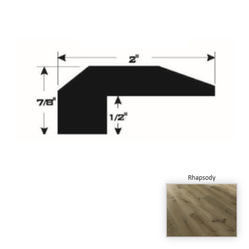 Symphony French White Oak Rhapsody Hardwood Moulding / Trim - 90" Threshold - Brushed Matte