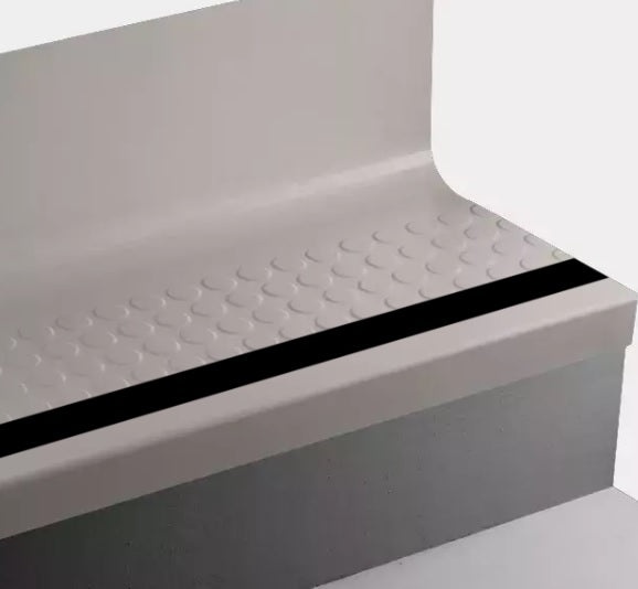 Johnsonite Cement 19" x 54" Angle Fit Stair Tread