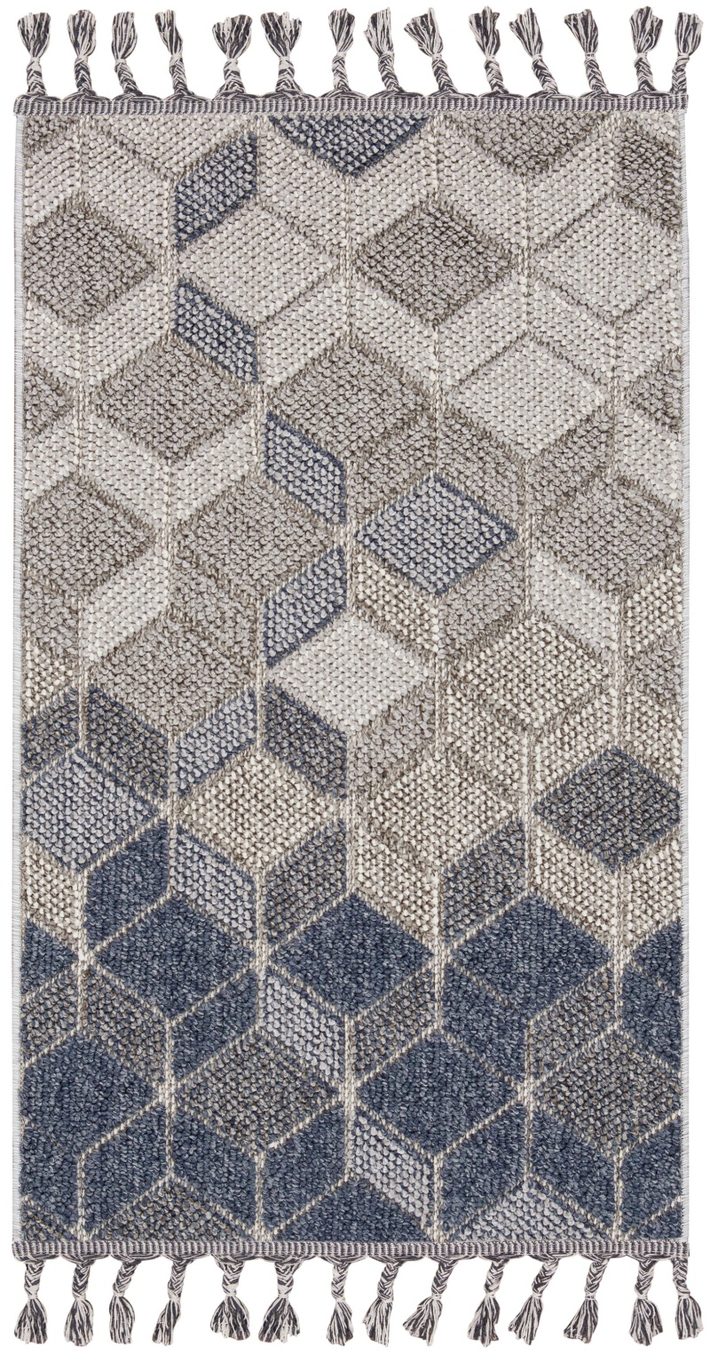 Paxton Grey / Slate Pax02 Polypropylene Modern Area Rug