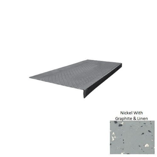Spextones Nickel With Graphite & Linen Stair Tread