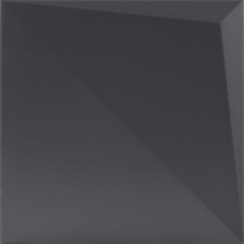 Essential Black Noudel Ceramic Tile - Matte - 5" X 5"