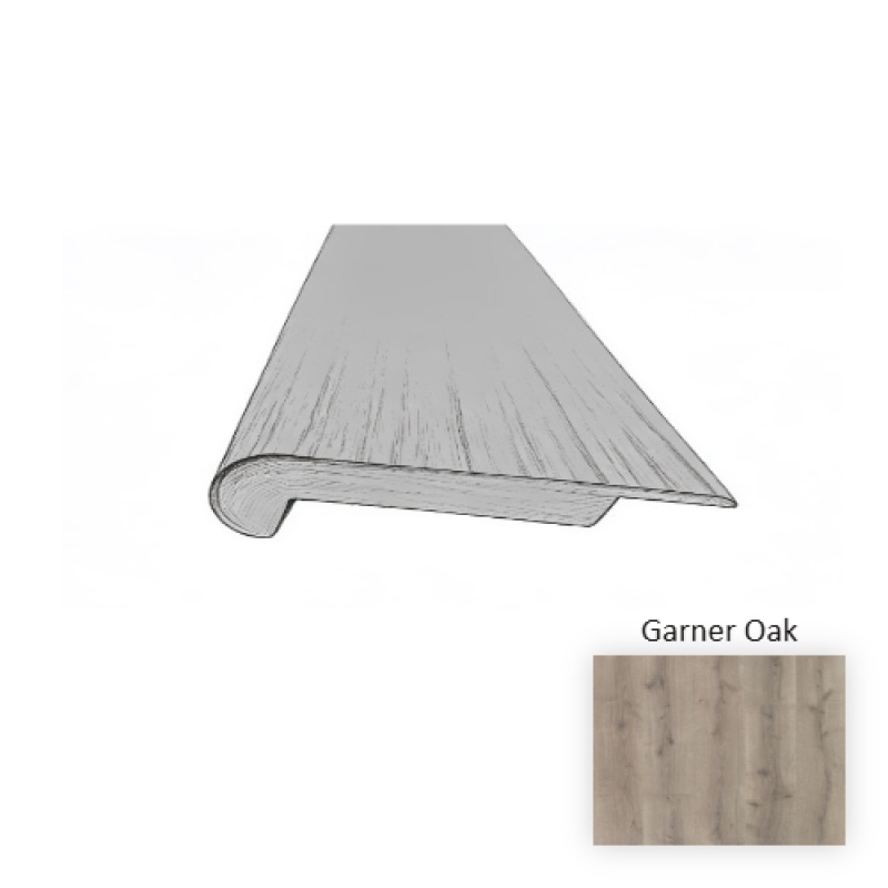 Naturetek Plus Colossia Xxl Garner Oak Laminate Wood Moulding / Trim - 78.5" Overlap Stair Nose - Textured