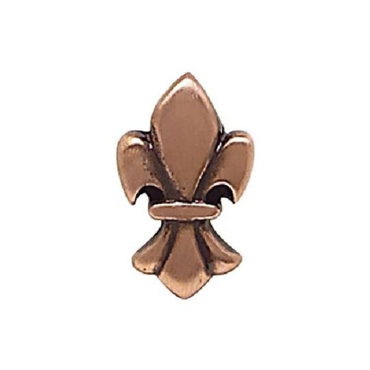 Massalia Copper Metal Wall Trim - 1" X 1" Fleur De Lis Button - Matte