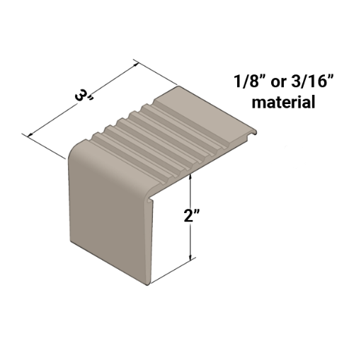 Recessed Stair Nose Trim 3" x 12 Ft