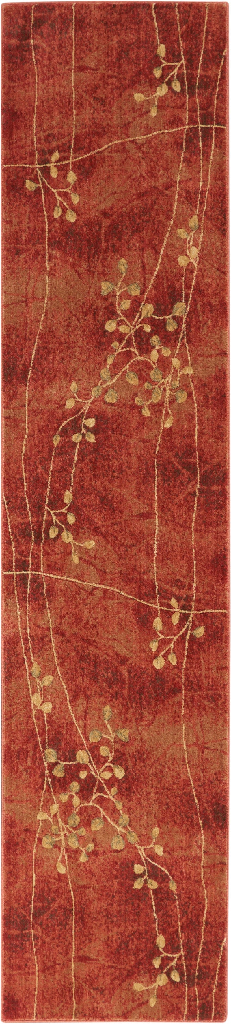 Somerset St74 Flame Synthetic Fibers Rustic Area Rug