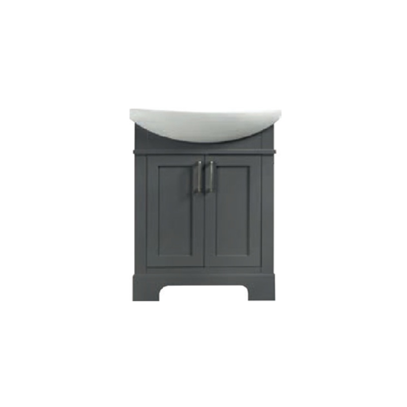 Luna Pepper Wood Freestanding Single Sink Bathroom Vanity