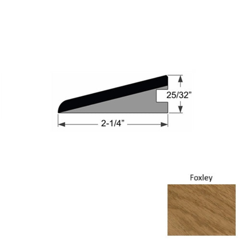 Dover Foxley Hardwood Moulding / Trim - 2 1/4" X 96" Ramp Reducer - Urethane