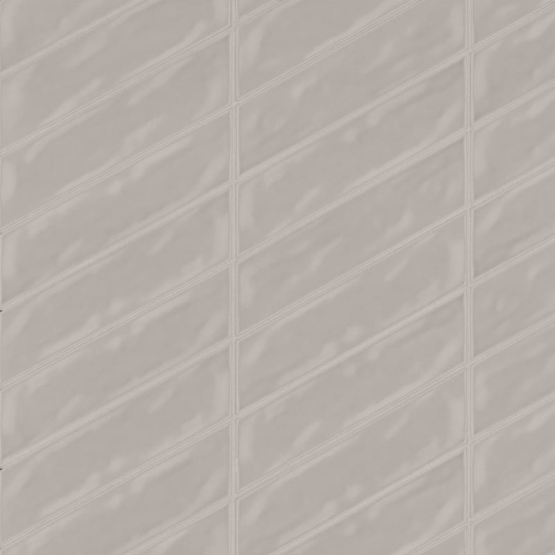Sorrento Fiore Chevron Left Ceramic Tile - Glossy - 2.5" X 10"
