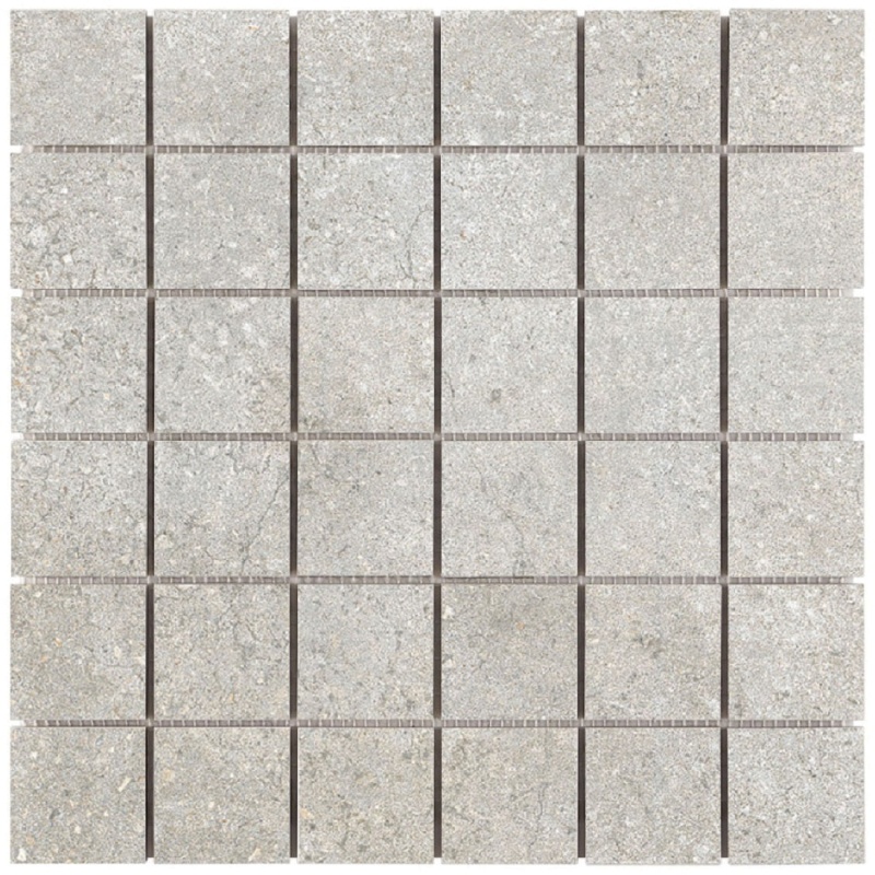 Brooklyn Cemento Argent Porcelain Mosaic - 2" x 2" Honed