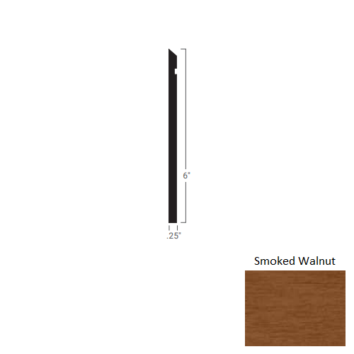 Johnsonite Smoked Walnut Rubber Masquerade Wall Base