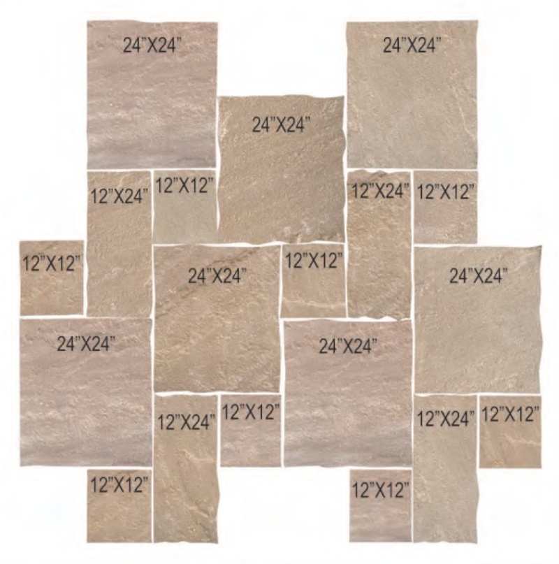 Brown Mist Sandstone Random Pattern - Natural Cleft Face & 4 Sides - Various Sizes