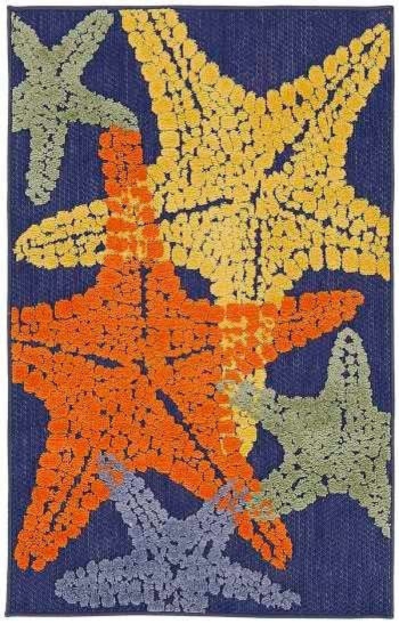 Aloha Blue Multicolor Area Rug