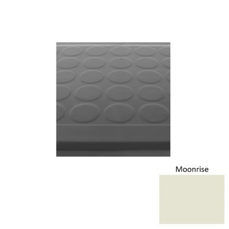Solid 92 Moonrise Low Profile Raised Circular Rubber (Sq) With Black Abrasive Strip Stair Tread - Textured