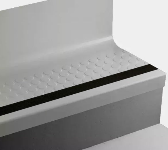 Johnsonite Mystify Raised Round Rubber Stair Tread With Riser