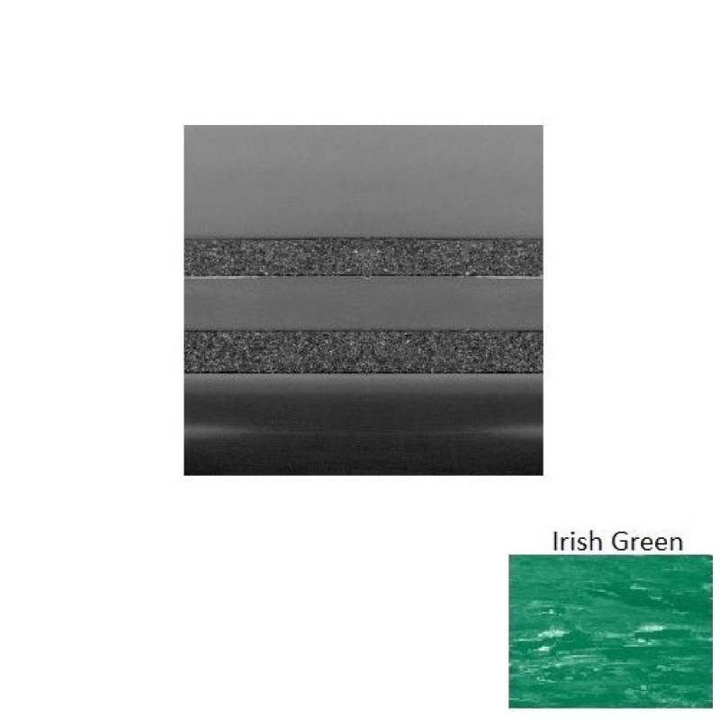 Marbleized 40 Irish Green Heavy Duty With Two 3/4 Inch Strips Rubber (Sq) With Safety Yellow Abrasive Strip Stair Tread - Smooth
