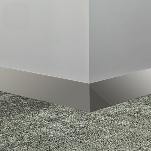 Johnsonite Mystify Rubber Millwork Contoured Wall Base - 2 1/2" X 96" X 1/4" Monument - Millwork Contoured Wall Base
