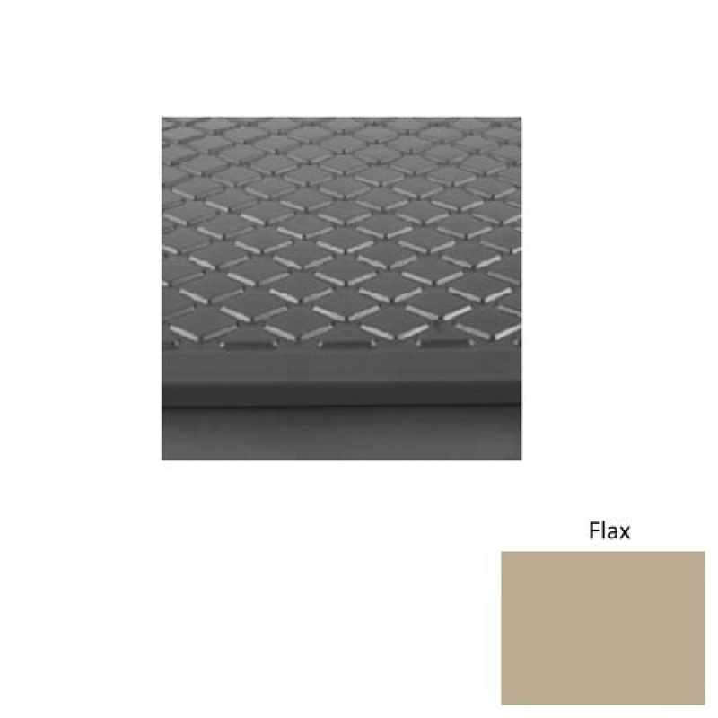 Solid 30 Flax Diamond Rubber (Sq) With Black Abrasive Strip Stair Tread - Textured