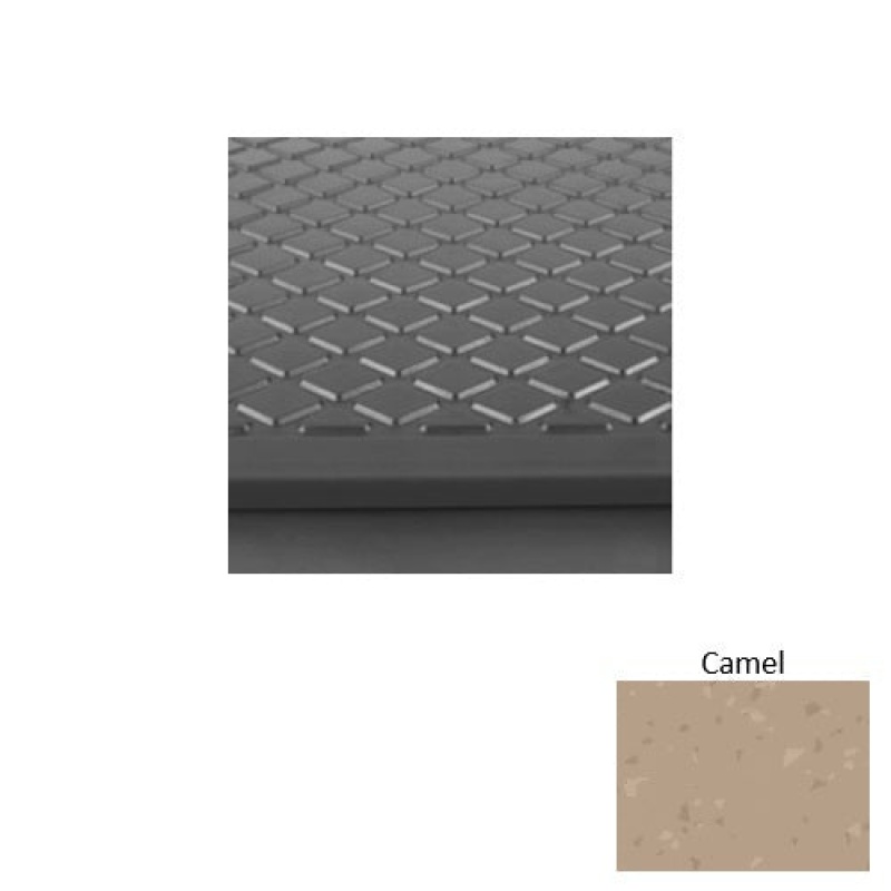 Symmetry 31 Camel Diamond Rubber (Rd) Stair Tread With Dupont Kevlar - Textured