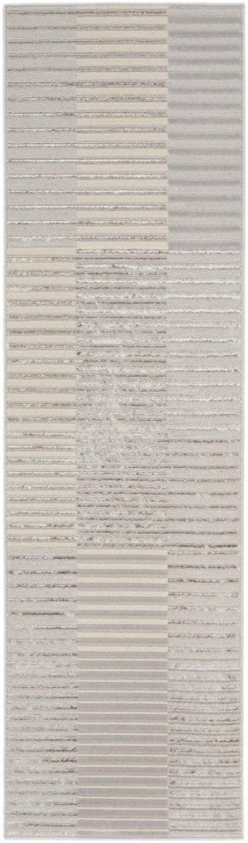 Splash Silver Grey Bsk04 Polypropylene & Polyester Contemporary Area Rug - 8 Ft Runner - Silver Grey
