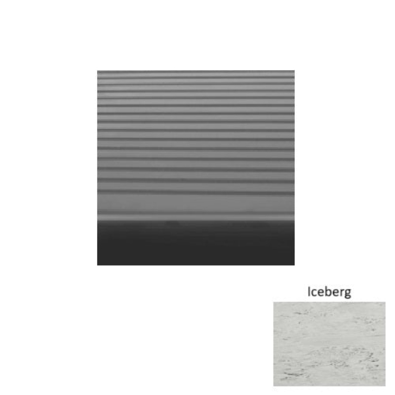 Marbleized 81 Iceberg Light Duty Rib Rubber (Rd) Stair Tread - Textured