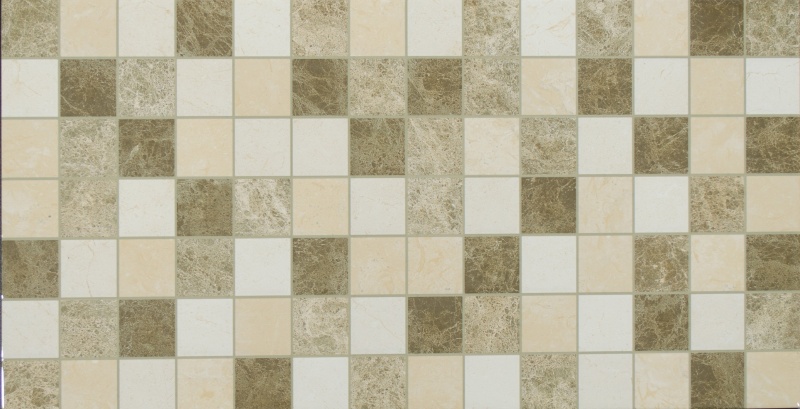 Marmo Deco Ceramic Mosaic - 12" X 24" - Glossy