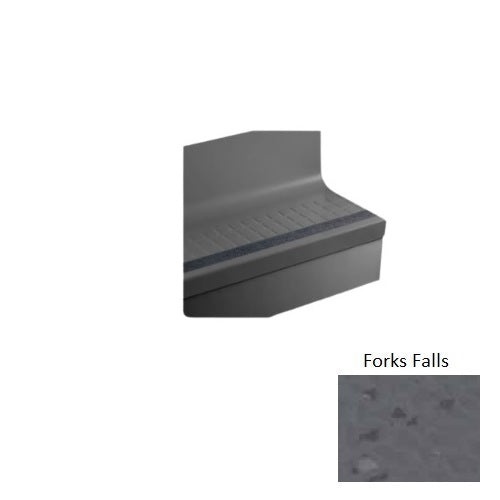 Johnsonite Forks Falls Raised Square Rubber Stair Tread, 19" x 60"