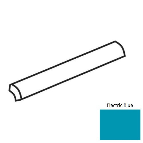Color Wheel Classic Electric Blue Ceramic Wall Trim - 3/4" X 6" Quarter Round - Semi Gloss