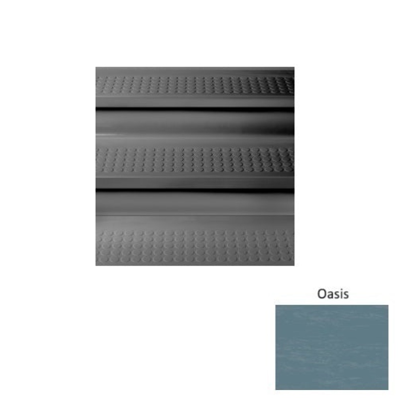 Marbleized 98 Oasis Vantage Raised Circular Rubber (Sq) Stair Tread - Textured