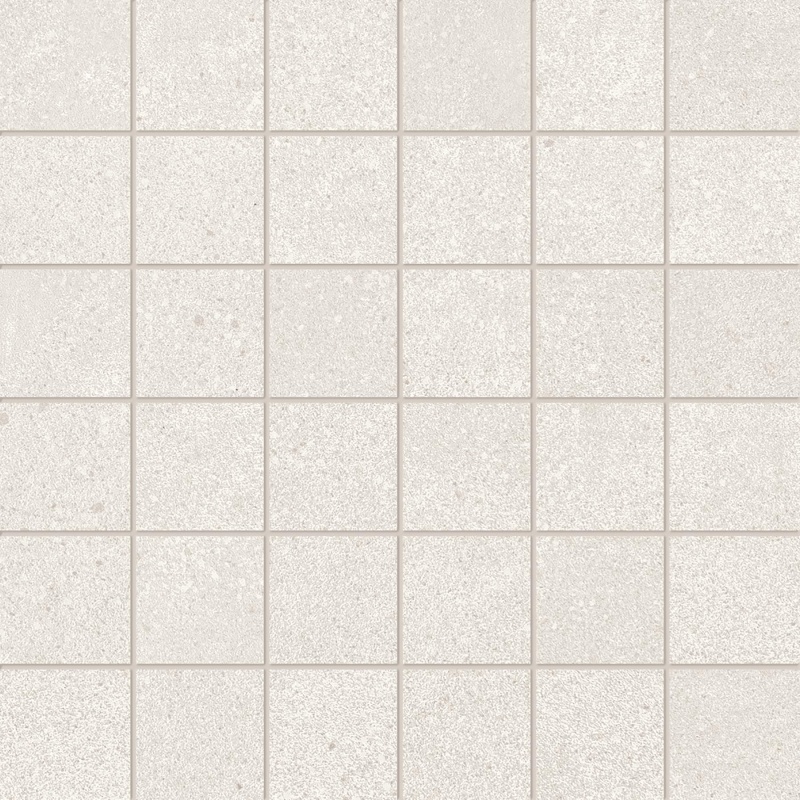 Phase White Porcelain Mosaic - 2" X 2" - Matte