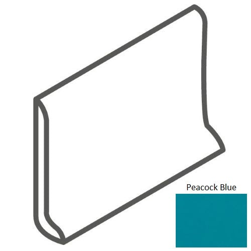 Bright & Matte Peacock Blue Ceramic Wall Trim