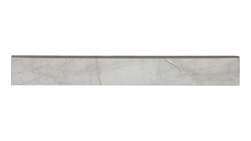 Tesoro White Porcelain Floor & Wall Trim - 3" X 24" Bullnose - Matte