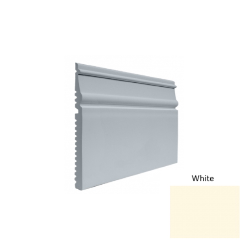 Contours #55 Nobility White Rubber Profiled Wall Base - Satin - 5 1/2" X 8 Ft