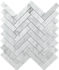 Pietra Antica Metropolitan White Cararra Marble Mosaic