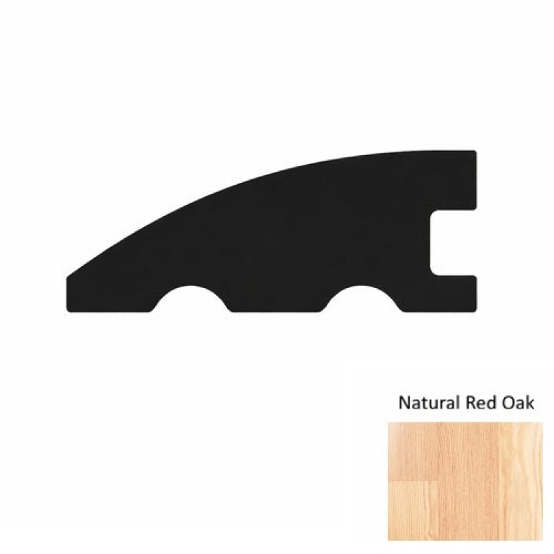 Traditional Natural Red Oak Hardwood Moulding / Trim - 78" Reducer - Smooth
