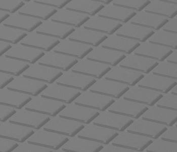 Johnsonite Burnt Umber Diamond Solid Color Rubber Tile - Textured - 24" X 24"