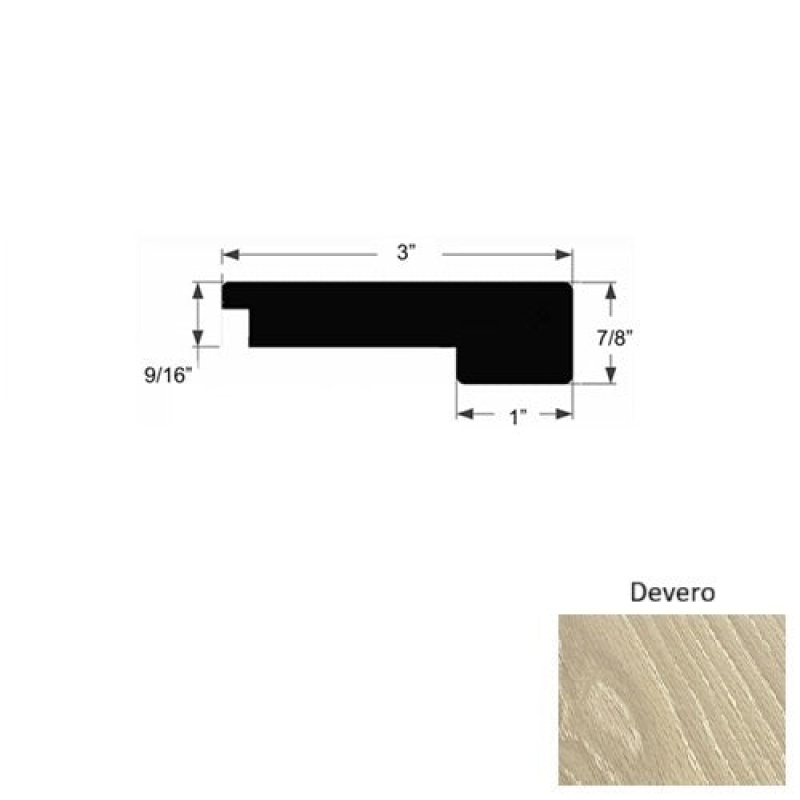Lago Devero 3" x 90" Square Stair Nose
