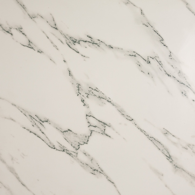 White Marblized Porcelain Tile - Polished - 24" X 24"