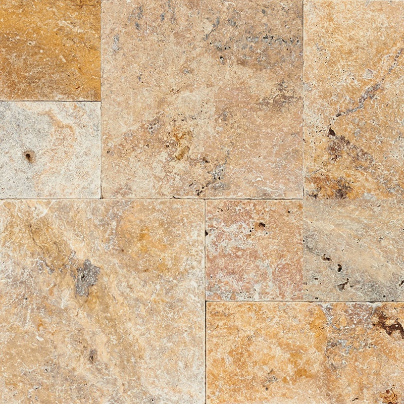 Tuscany Scabas Travertine Paver Mini Versailles Pattern