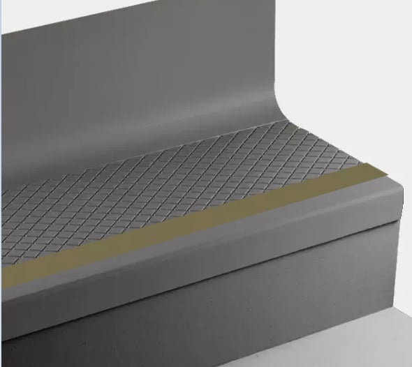 Johnsonite Brown Diamond Rubber Stair Tread, 19" x 54"