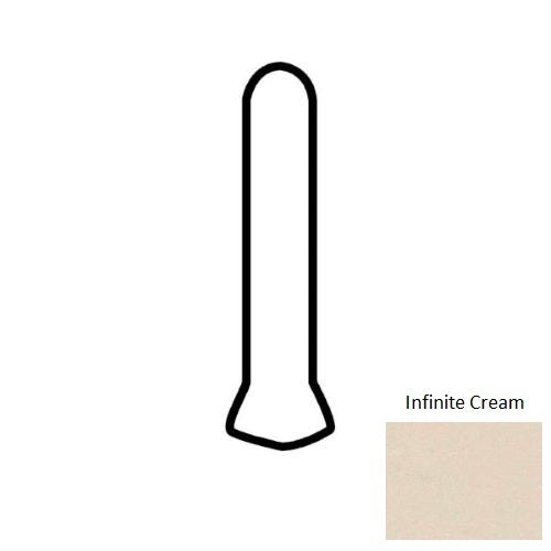 Ultra Modern Infinite Cream Porcelain Cove Base Outcorner