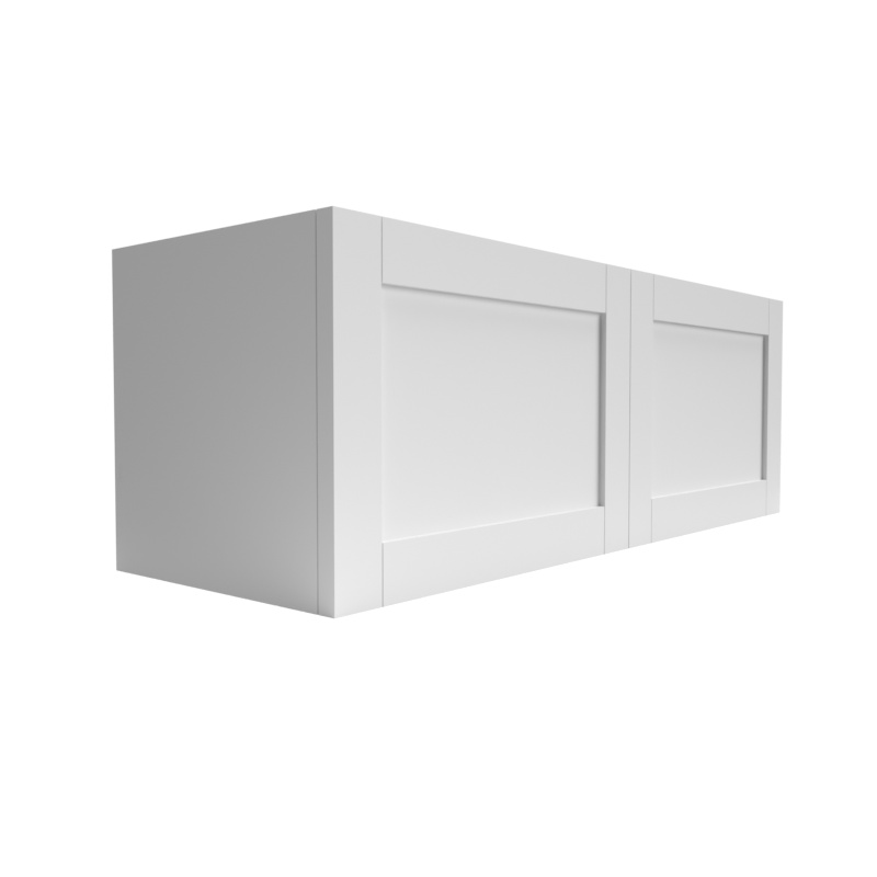 Single Shaker White Matte Wood Kitchen Microwave Base Cabinet - 36" X 18" X 24" (Assembly Required) - Matte