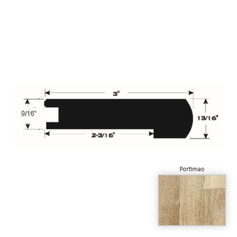 Barcelona European Walnut Portimao Flush Stair Nose