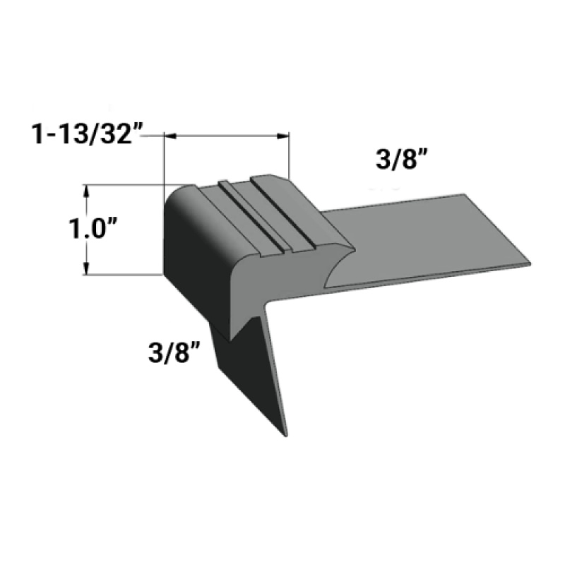 Johnsonite Black Pearl Vinyl Slim Line Nosing