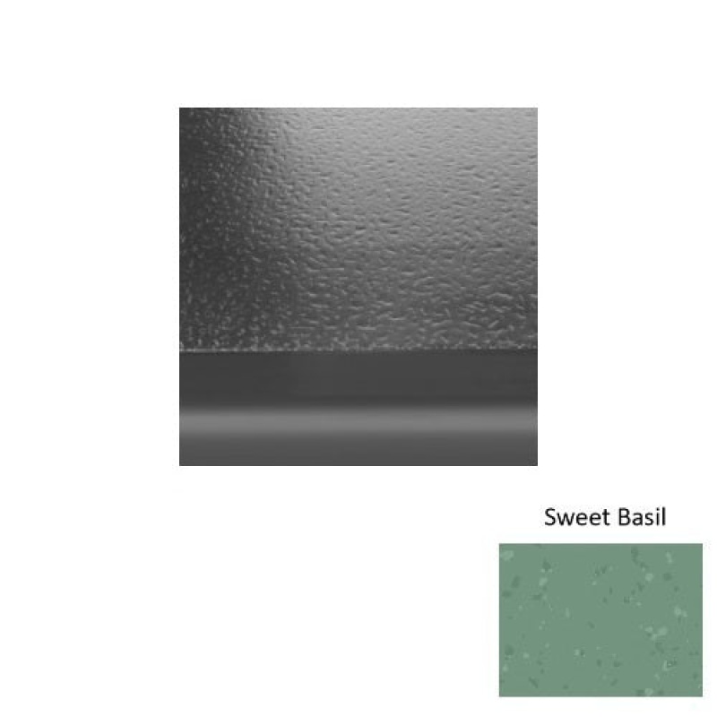 Symmetry 99 Sweet Basil Rubber (Sq) With Galley Red Abrasive Strip Stair Tread With Dupont Kevlar - Hammered
