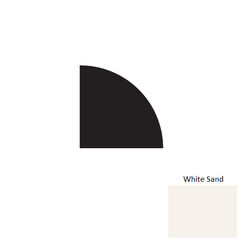 White Sand Rubber Millwork Quarter Round Trim