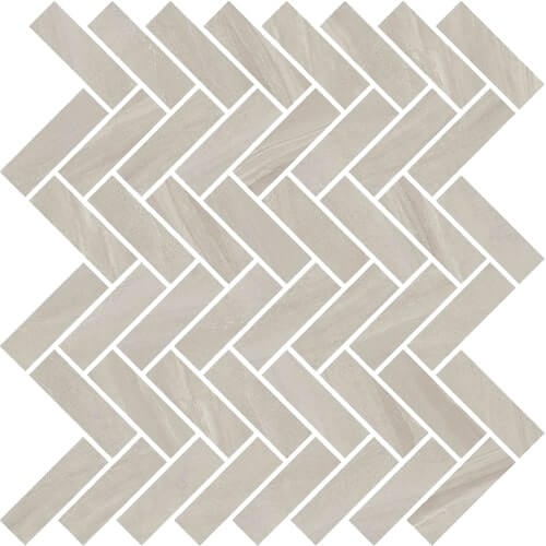 Limerock W Porcelain Mosaic - Herringbone - Natural
