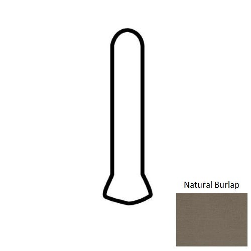 Elemental Canvas Natural Burlap Ceramic Floor & Wall Trim - 1" X 6" Cove Base Outcorner - Matte