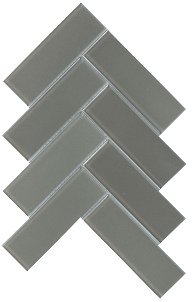 Irish Hue Glass Mosaic - Chevron - Iridescent